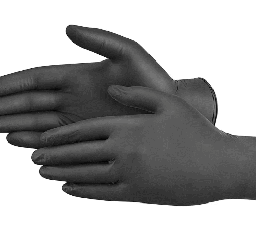 BLACK NITRILE GLOVES