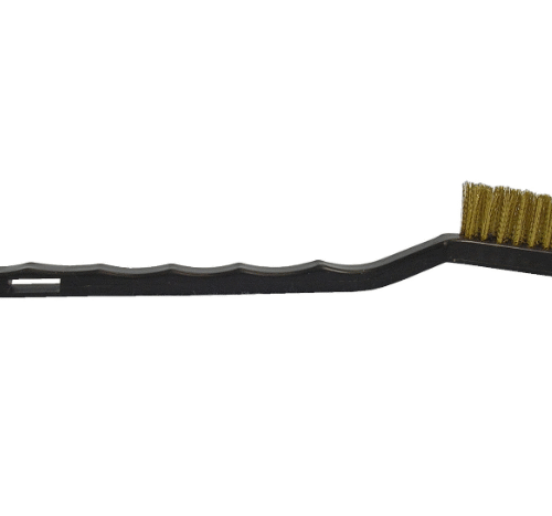 PLASTIC HANDLE BRASS DETAIL TOOTH BRUSH