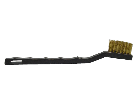 PLASTIC HANDLE BRASS DETAIL TOOTH BRUSH