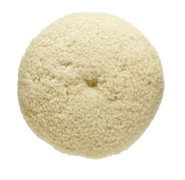 DBL SIDED WHITE WOOL 100% COMPUNDING PAD 8"
